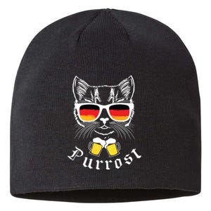 Oktoberfest Funny Prost Pun Purrost Cat Sustainable Beanie