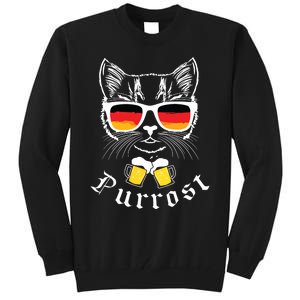 Oktoberfest Funny Prost Pun Purrost Cat Tall Sweatshirt