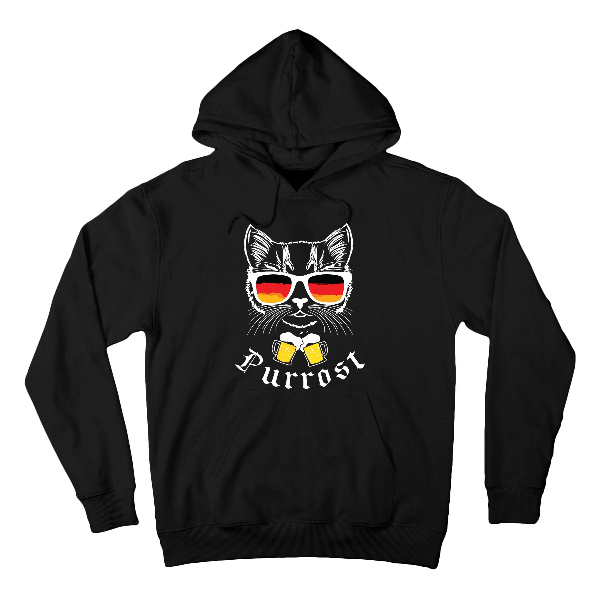Oktoberfest Funny Prost Pun Purrost Cat Tall Hoodie