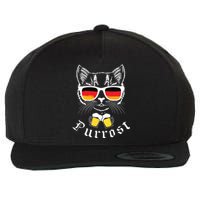 Oktoberfest Funny Prost Pun Purrost Cat Wool Snapback Cap