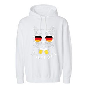 Oktoberfest Funny Prost Pun Purrost Cat Garment-Dyed Fleece Hoodie