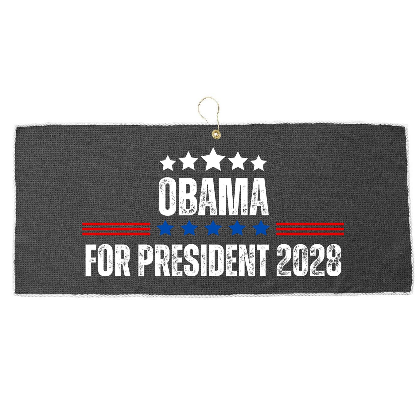 Obama For President 2028 Large Microfiber Waffle Golf Towel