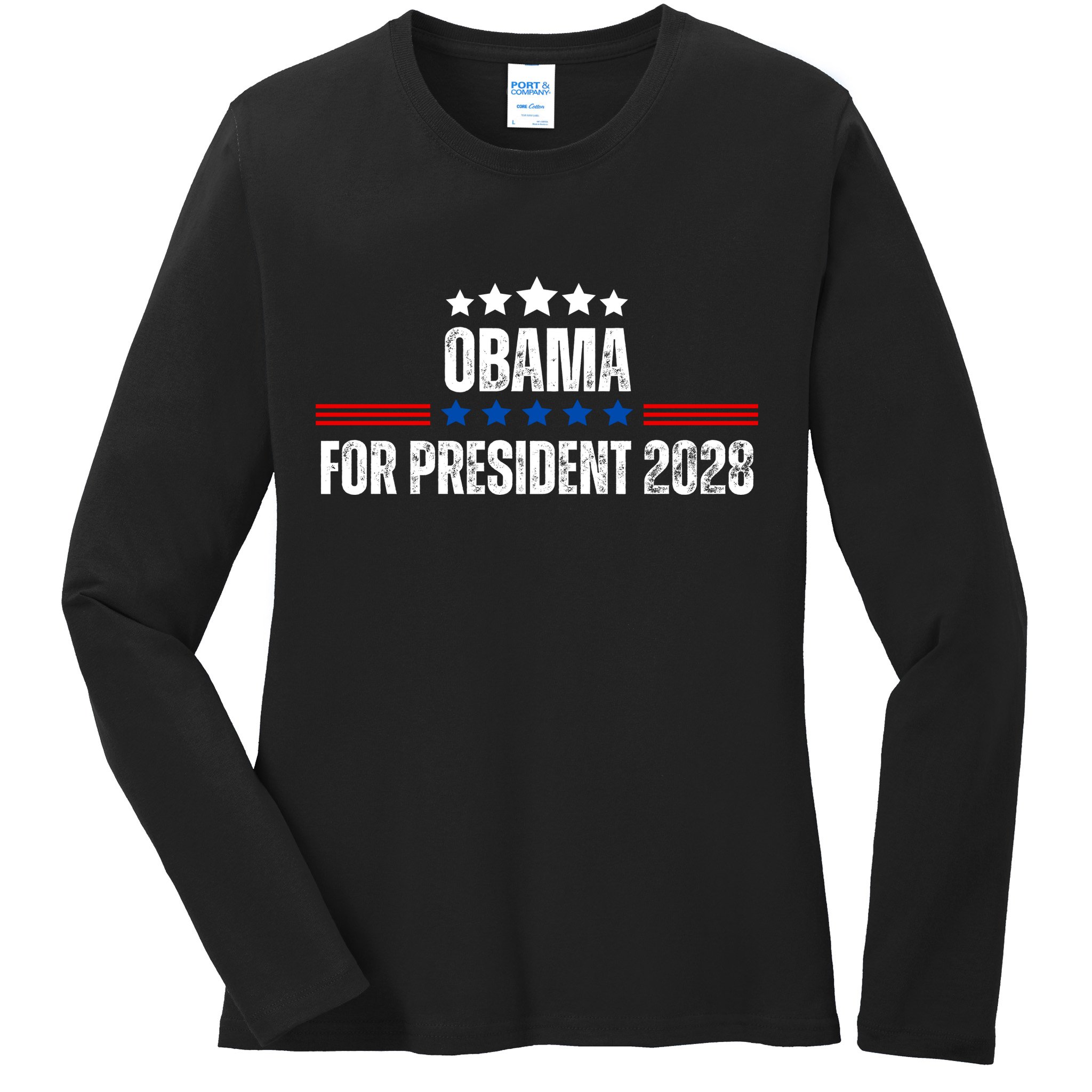 Obama For President 2028 Ladies Long Sleeve Shirt