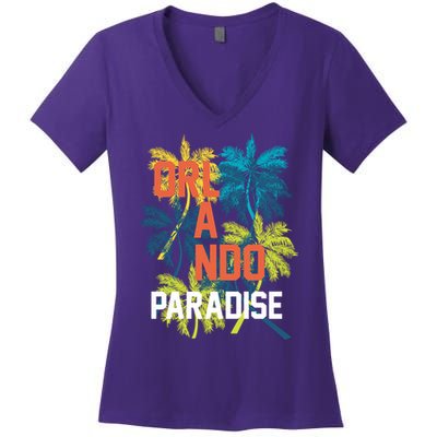 Orlando Florida Paradise Women's V-Neck T-Shirt