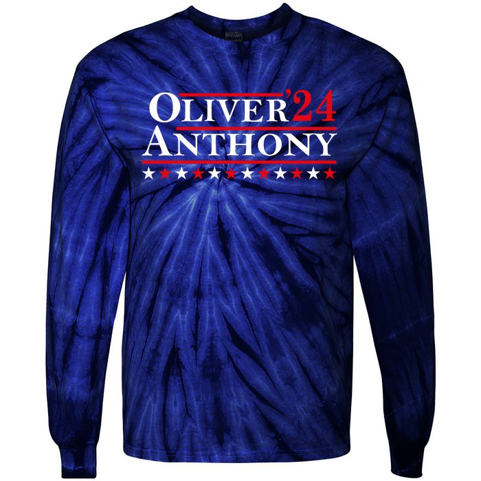 Oliver For President 2024 Tie-Dye Long Sleeve Shirt