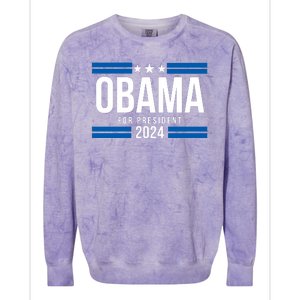 Obama For President 2024 Michelle Obama 2024 President Obama 2024 Obama For Pres Colorblast Crewneck Sweatshirt