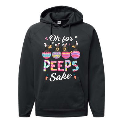 Oh For Peepss Sake Dachshund Easter Daschund Bunny Doxi Dog Performance Fleece Hoodie