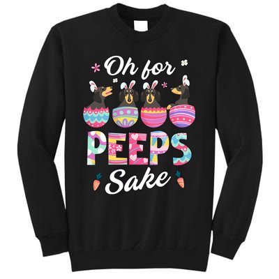 Oh For Peepss Sake Dachshund Easter Daschund Bunny Doxi Dog Sweatshirt