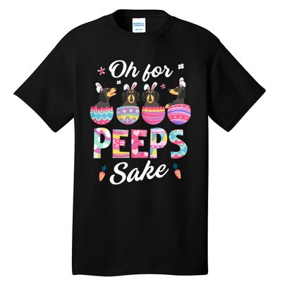 Oh For Peepss Sake Dachshund Easter Daschund Bunny Doxi Dog Tall T-Shirt