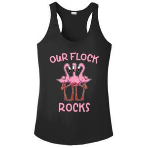 Our Flock Rocks Flamingo Matching Family Vacation Ladies PosiCharge Competitor Racerback Tank