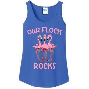 Our Flock Rocks Flamingo Matching Family Vacation Ladies Essential Tank