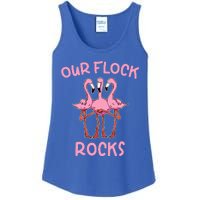 Our Flock Rocks Flamingo Matching Family Vacation Ladies Essential Tank