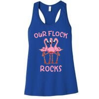 Our Flock Rocks Flamingo Matching Family Vacation Women's Racerback Tank