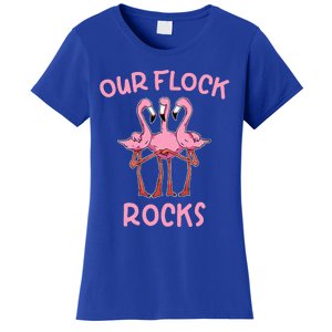 Our Flock Rocks Flamingo Matching Family Vacation Women's T-Shirt