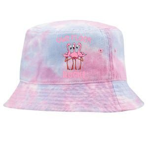 Our Flock Rocks Flamingo Matching Family Vacation Tie-Dyed Bucket Hat