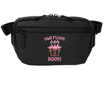 Our Flock Rocks Flamingo Matching Family Vacation Crossbody Pack