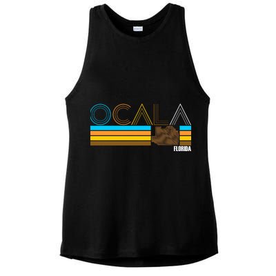 Ocala Florida Retro Ladies PosiCharge Tri-Blend Wicking Tank