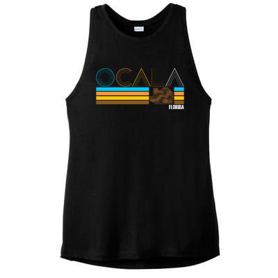 Ocala Florida Retro Ladies PosiCharge Tri-Blend Wicking Tank