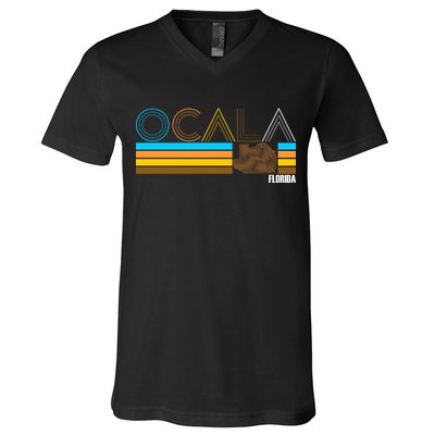 Ocala Florida Retro V-Neck T-Shirt