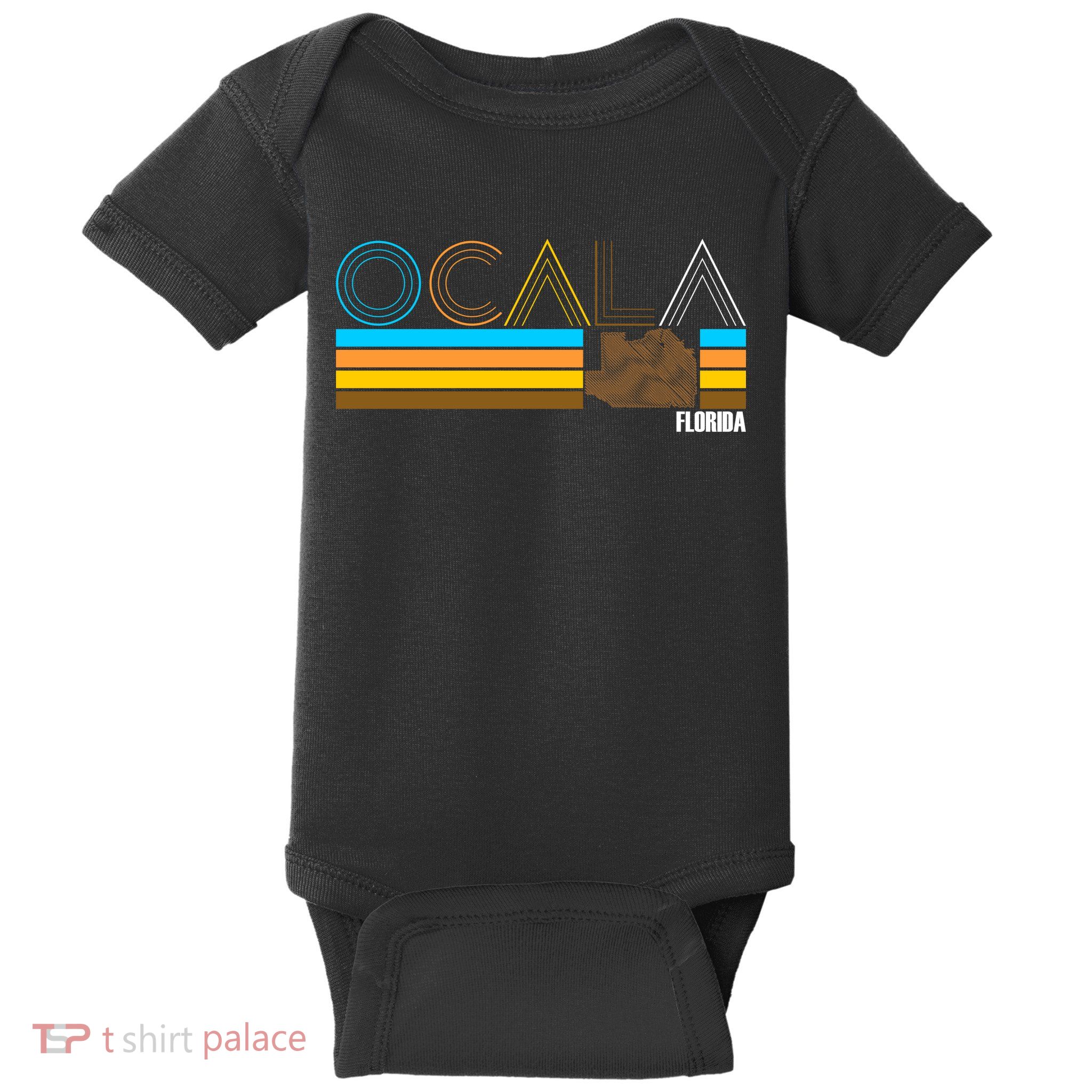 Ocala Florida Retro Baby Bodysuit