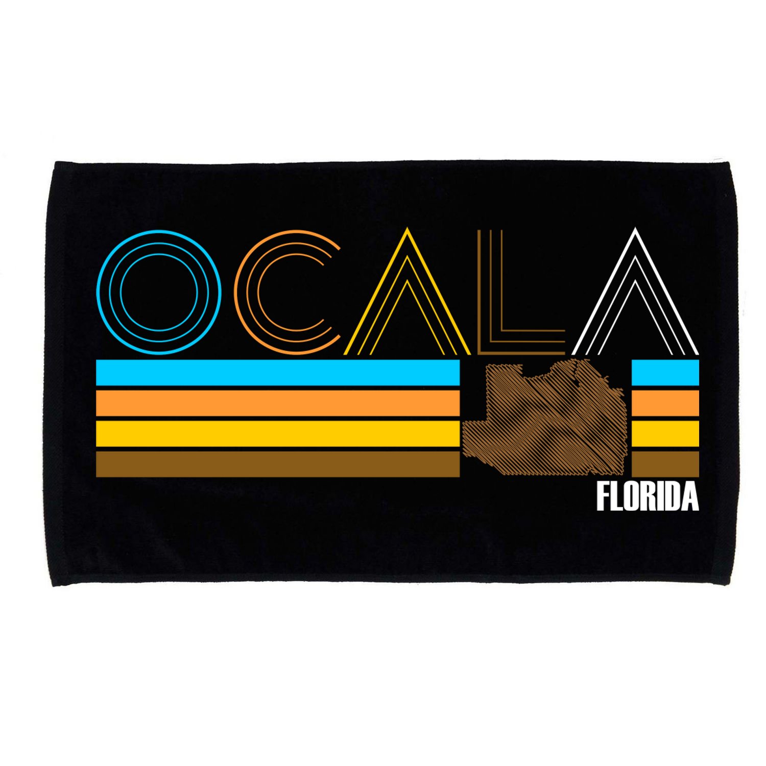 Ocala Florida Retro Microfiber Hand Towel