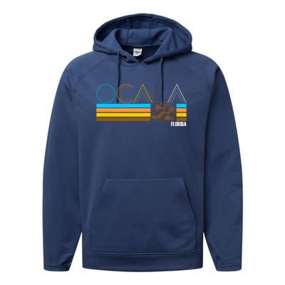 Ocala Florida Retro Performance Fleece Hoodie