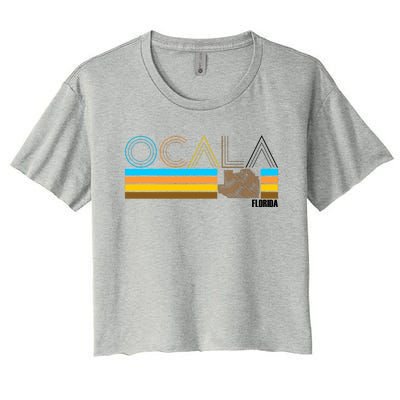 Ocala Florida Retro Women's Crop Top Tee