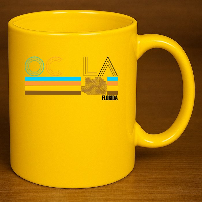Ocala Florida Retro 11oz C Handle Ceramic Mug