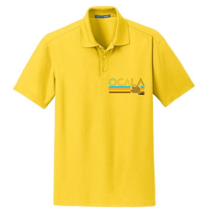 Ocala Florida Retro Dry Zone Grid Polo