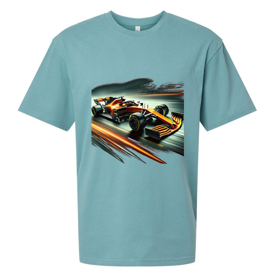Orange Formula Racing Car Sueded Cloud Jersey T-Shirt