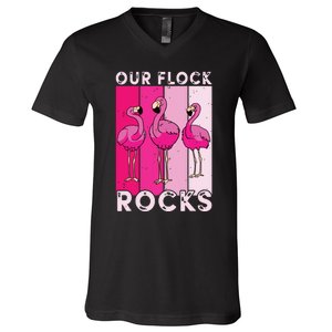 Our Flock Rocks For Man Woman V-Neck T-Shirt