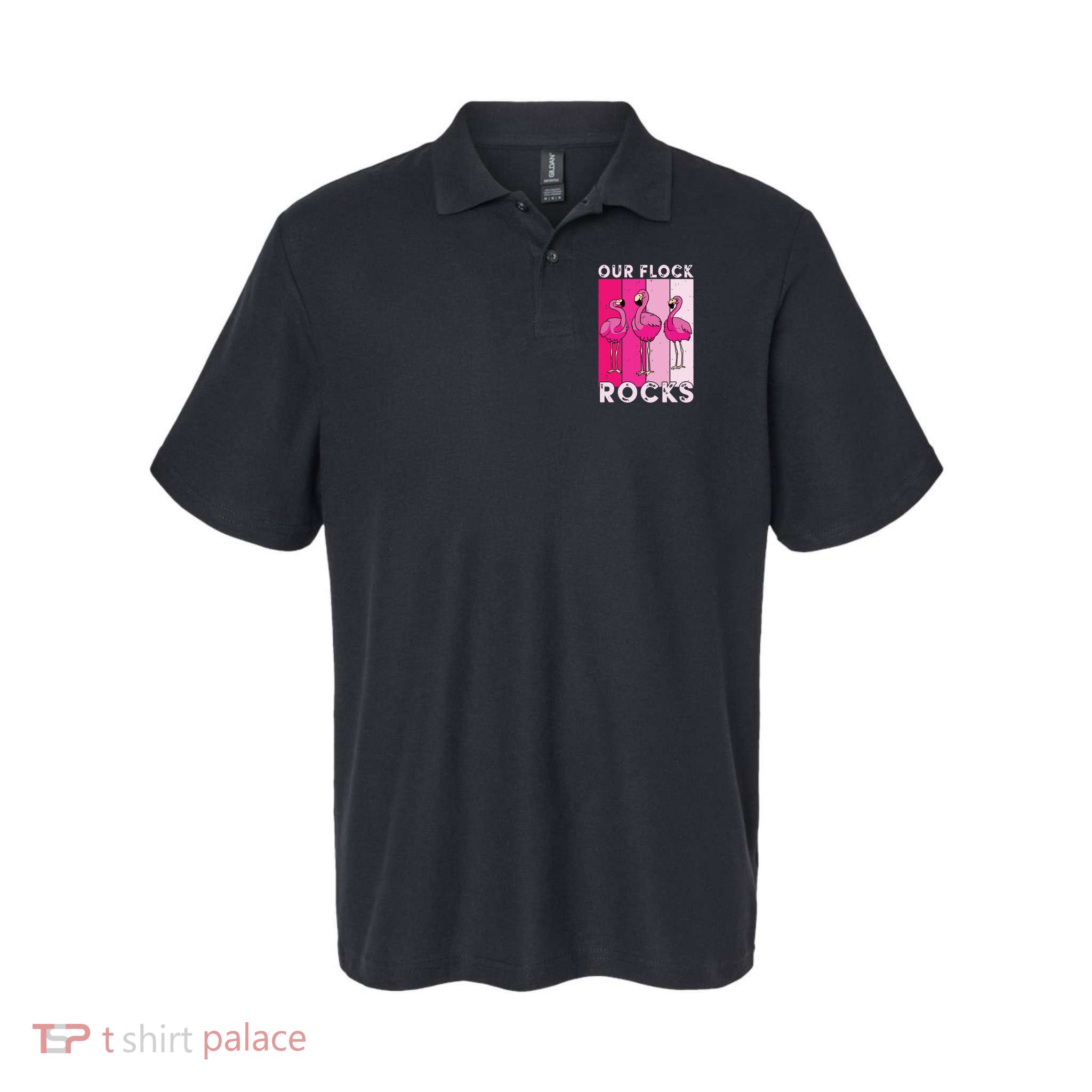 Our Flock Rocks For Man Woman Softstyle Adult Sport Polo