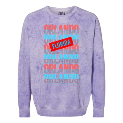 Orlando Florida Repeat Colorblast Crewneck Sweatshirt