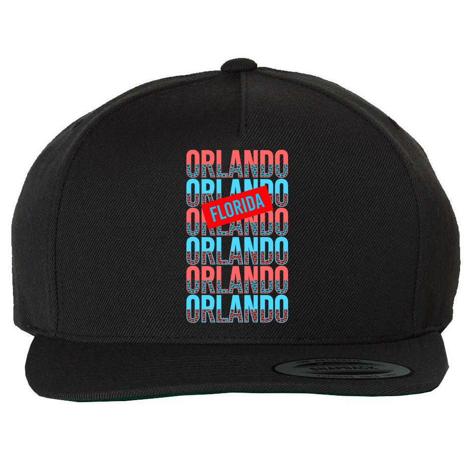 Orlando Florida Repeat Wool Snapback Cap