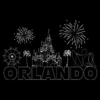 Orlando Florida Retroactive Skyline 16 in Basic Backpack
