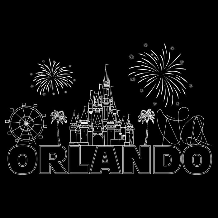 Orlando Florida Retroactive Skyline 16 in Basic Backpack