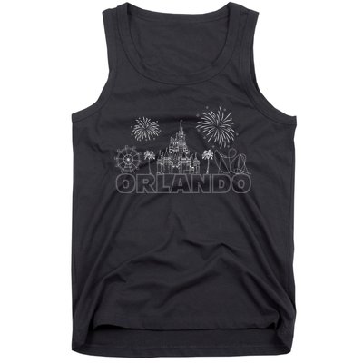 Orlando Florida Retroactive Skyline Tank Top