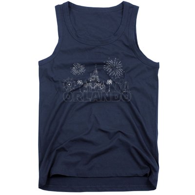 Orlando Florida Retroactive Skyline Tank Top