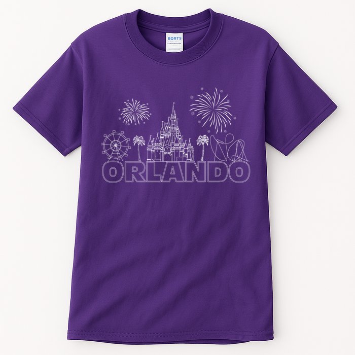 Orlando Florida Retroactive Skyline Tall T-Shirt