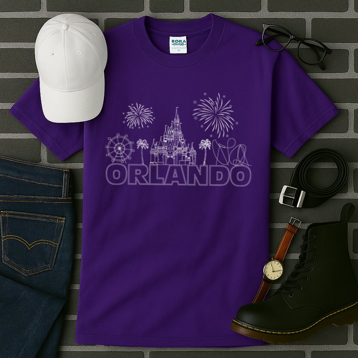 Orlando Florida Retroactive Skyline Tall T-Shirt