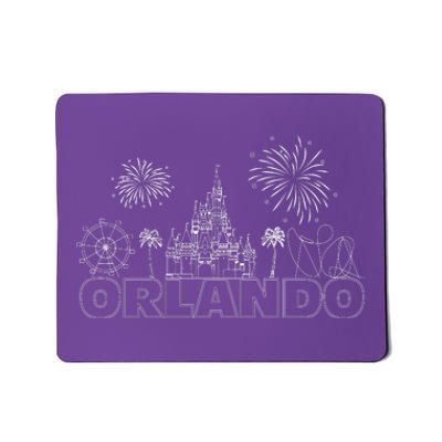 Orlando Florida Retroactive Skyline Mousepad