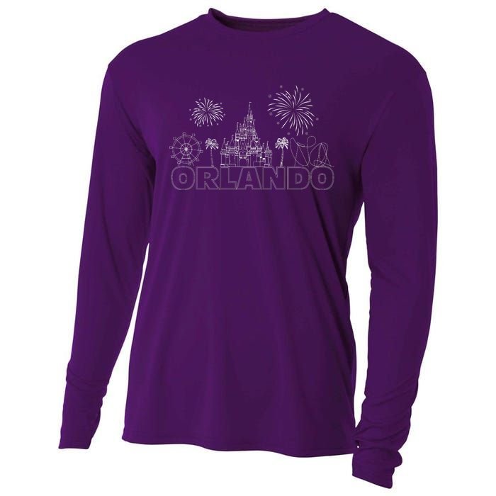 Orlando Florida Retroactive Skyline Cooling Performance Long Sleeve Crew