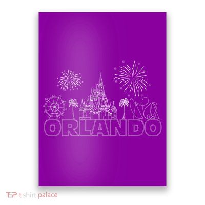 Orlando Florida Retroactive Skyline Poster