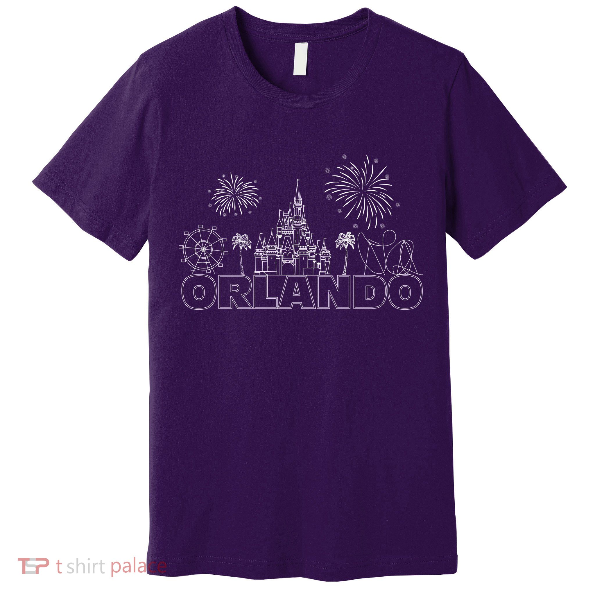 Orlando Florida Retroactive Skyline Premium T-Shirt