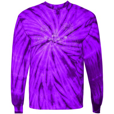 Orlando Florida Retroactive Skyline Tie-Dye Long Sleeve Shirt