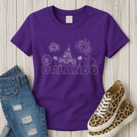 Orlando Florida Retroactive Skyline Womens T-Shirt