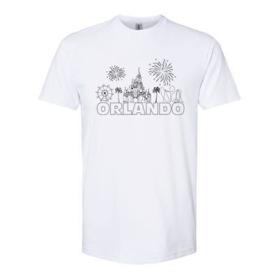 Orlando Florida Retroactive Skyline Softstyle® CVC T-Shirt