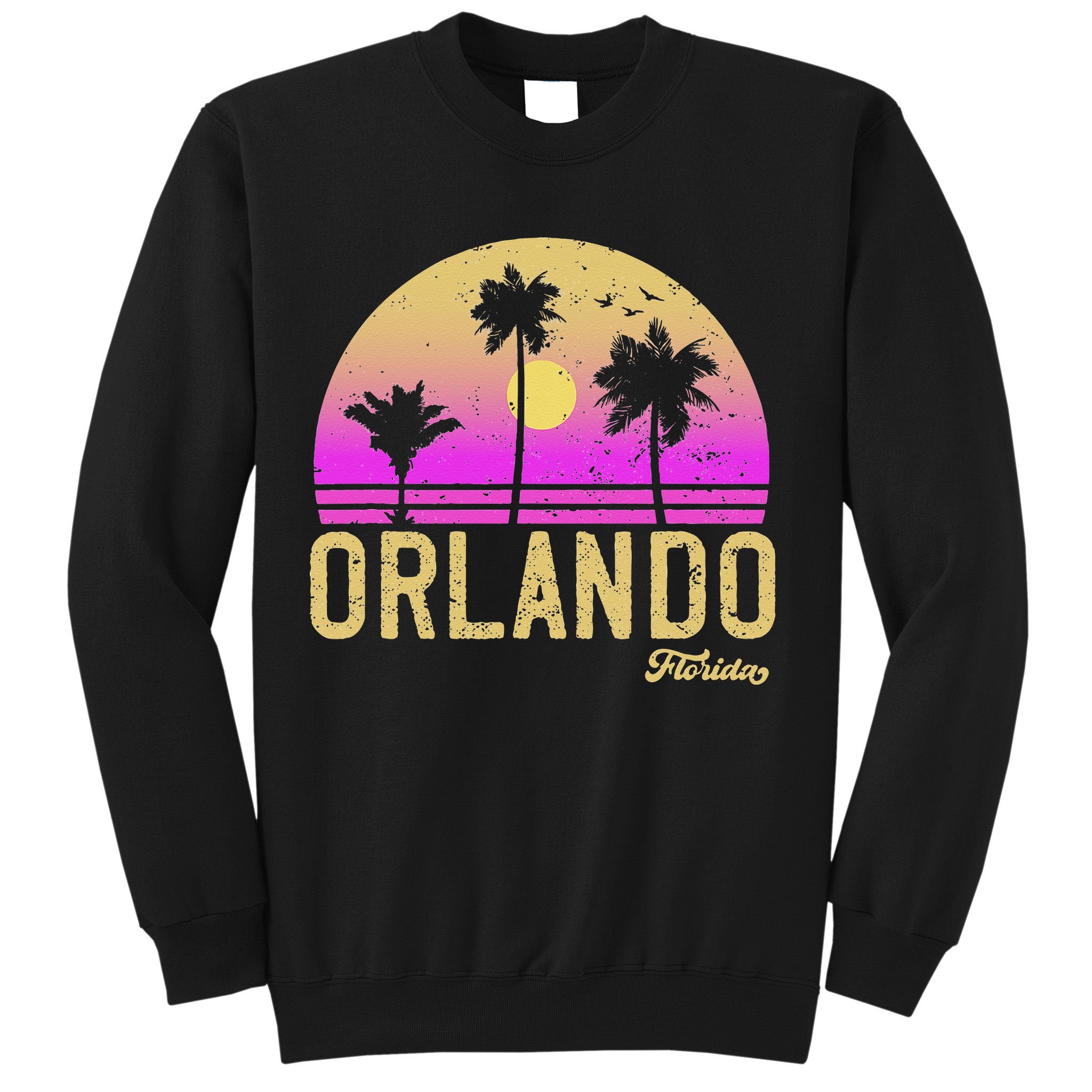Orlando Florida Retro Vintage Sunset Sweatshirt