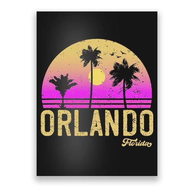 Orlando Florida Retro Vintage Sunset Poster