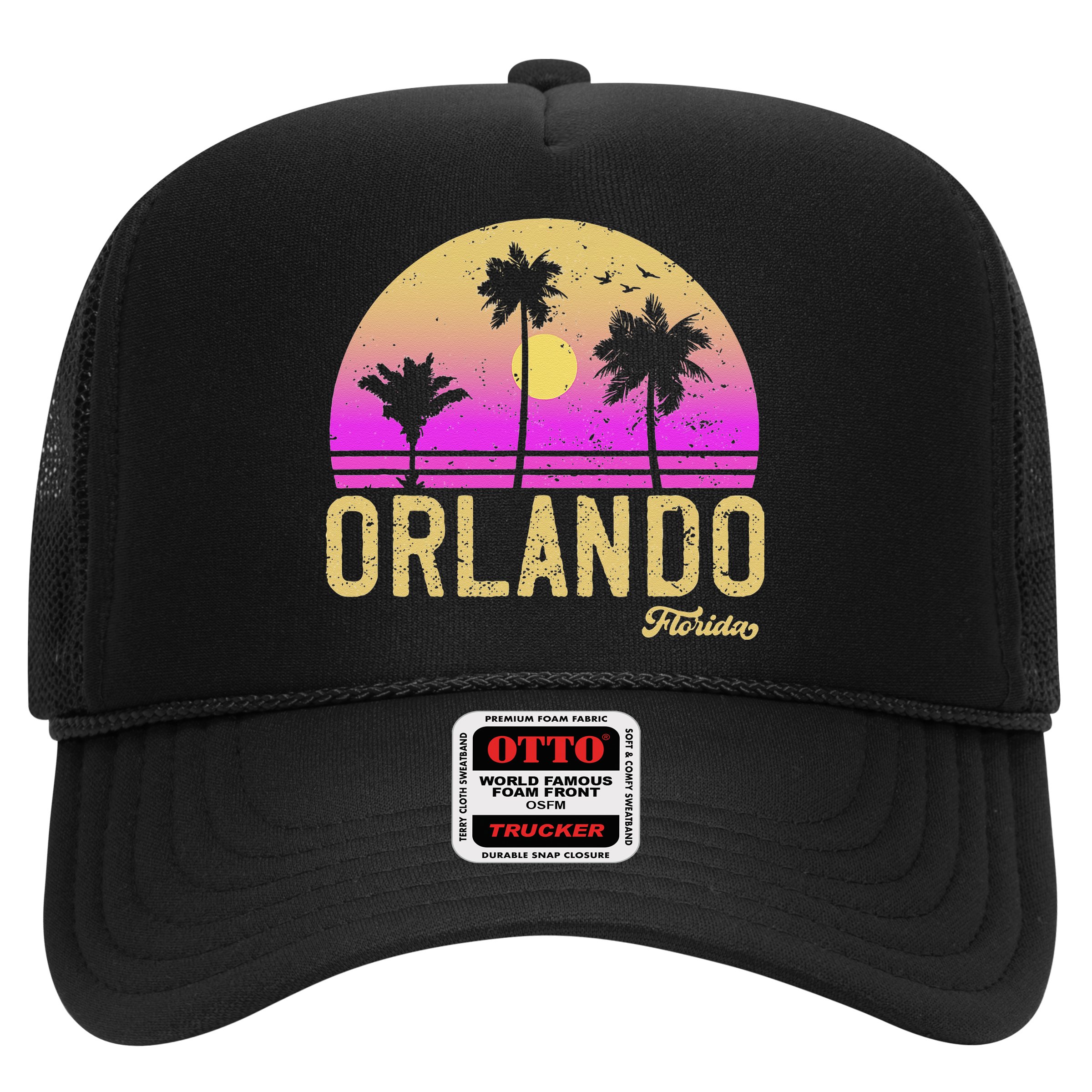Orlando Florida Retro Vintage Sunset Hat